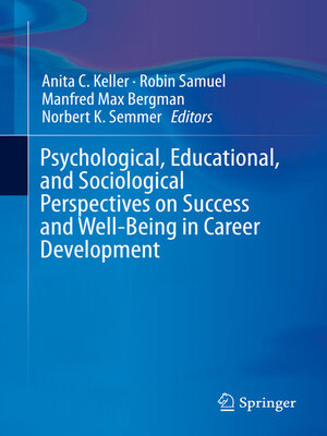 cover image of Psychological, Educational, and Sociological Perspectives on Success and Well-Being in Career Development